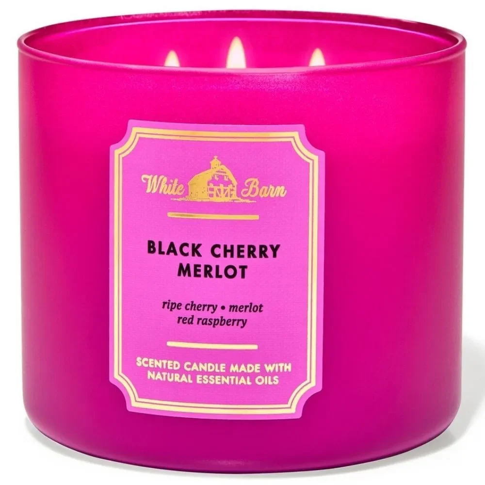 Bath Body Works Black Cherry Merlot Scented 3-Wick Candle NEW